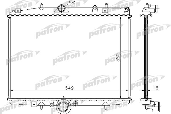 PRS3412 PATRON Радиатор, охлаждение двигателя