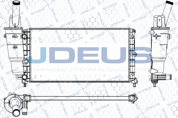 RA0360060 JDEUS Радиатор, охлаждение двигателя