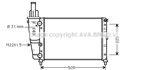 FTA2138 AVA QUALITY COOLING Радиатор, охлаждение двигателя