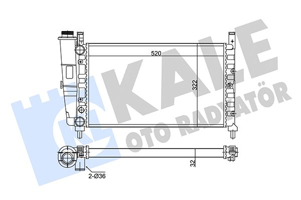 342265 KALE OTO RADYATÖR Радиатор, охлаждение двигателя