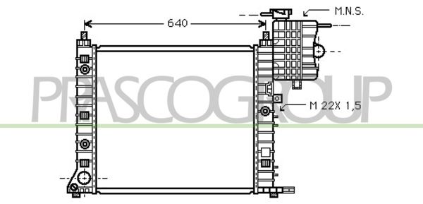 ME907R002 PRASCO Радиатор, охлаждение двигателя