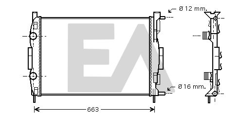 31R60136 EACLIMA Радиатор, охлаждение двигателя