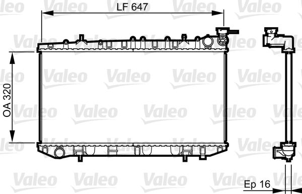 731664 VALEO Радиатор, охлаждение двигателя