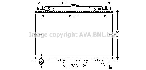 DN2296 AVA QUALITY COOLING Радиатор, охлаждение двигателя