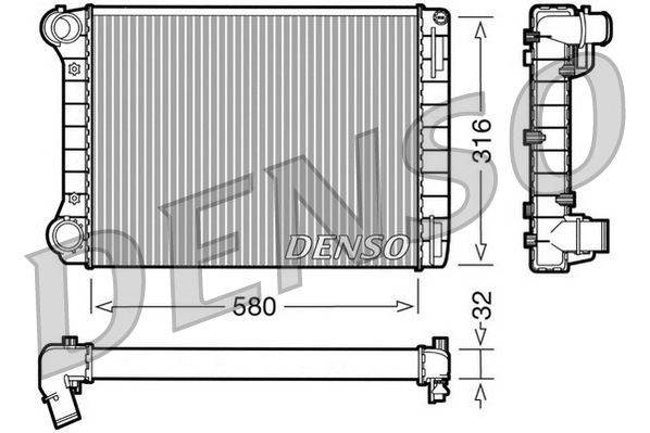 DRM09101 DENSO Радиатор, охлаждение двигателя