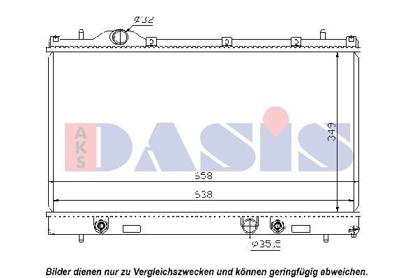 520014N AKS DASIS Радиатор, охлаждение двигателя