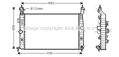 OL2583 AVA QUALITY COOLING Радиатор, охлаждение двигателя