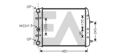 31R61008 EACLIMA Радиатор, охлаждение двигателя