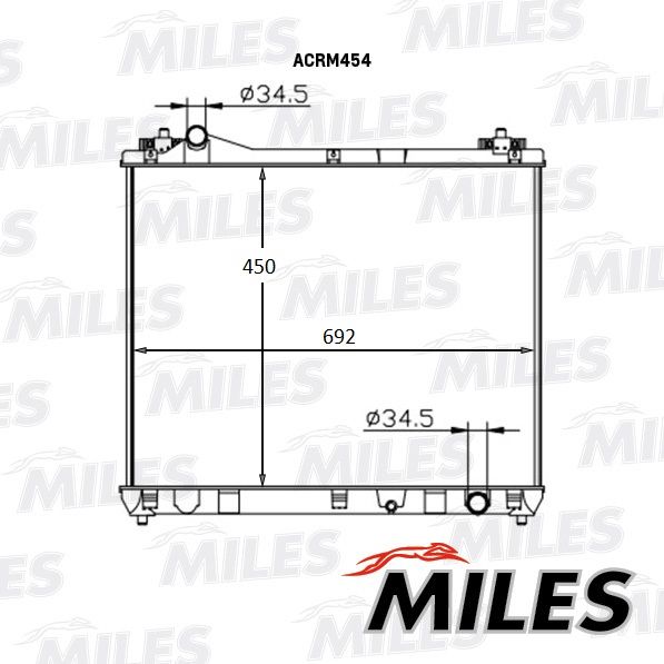ACRM454 MILES Радиатор, охлаждение двигателя
