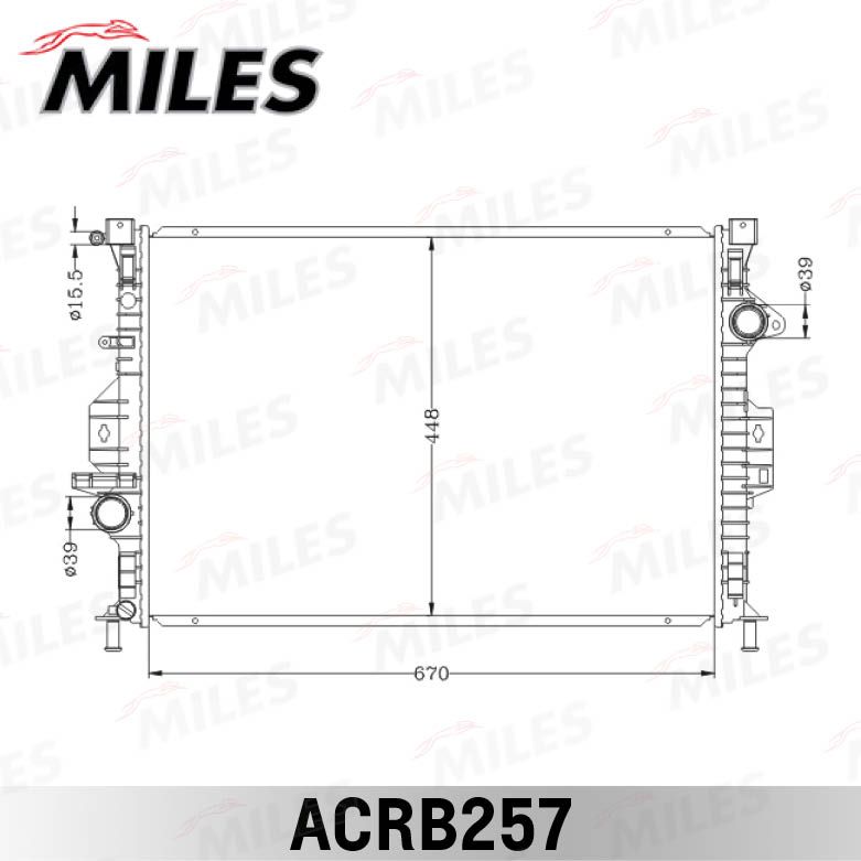 ACRB257 MILES Радиатор, охлаждение двигателя