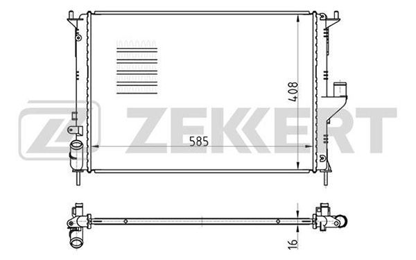 MK1051 ZEKKERT Радиатор, охлаждение двигателя