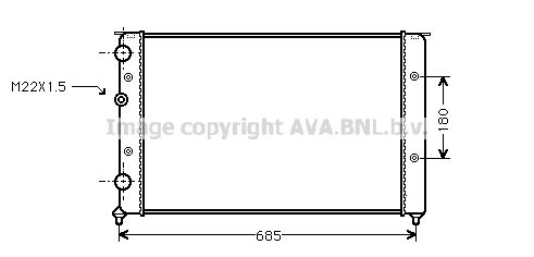 VNA2130 AVA QUALITY COOLING Радиатор, охлаждение двигателя