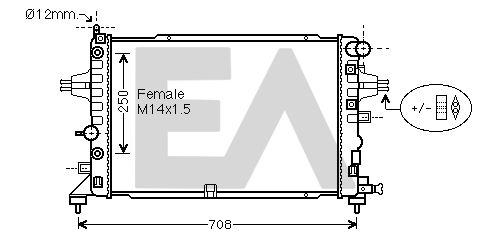 31R54240 EACLIMA Радиатор, охлаждение двигателя