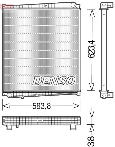 DRM23047 DENSO Радиатор, охлаждение двигателя