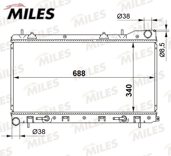 ACRB316 MILES Радиатор, охлаждение двигателя