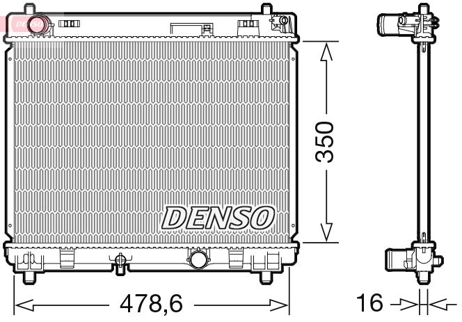 DRM50104 DENSO Радиатор, охлаждение двигателя