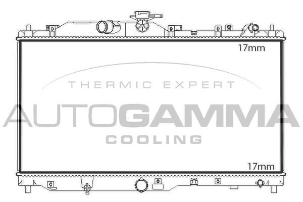 107842 AUTOGAMMA Радиатор, охлаждение двигателя