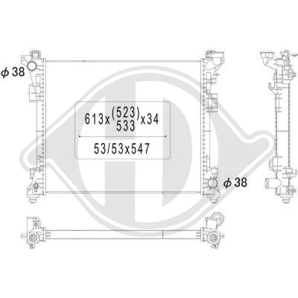 DCM1632 DIEDERICHS Радиатор, охлаждение двигателя