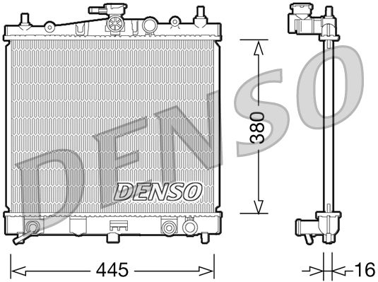 DRM46036 DENSO Радиатор, охлаждение двигателя