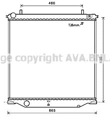 CT2058 AVA QUALITY COOLING Радиатор, охлаждение двигателя