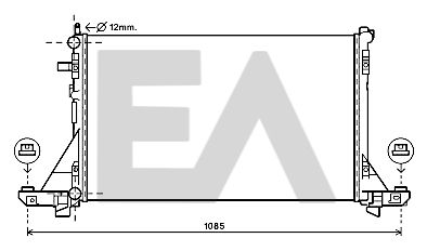 31R60084 EACLIMA Радиатор, охлаждение двигателя