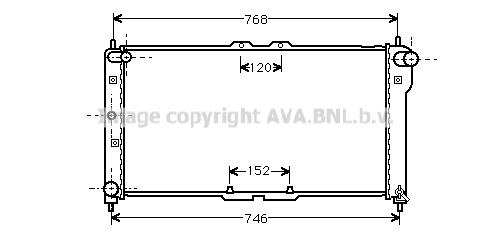 MZ2075 AVA QUALITY COOLING Радиатор, охлаждение двигателя