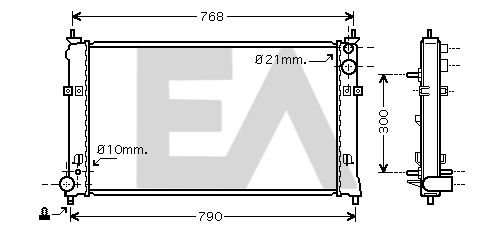 31R52080 EACLIMA Радиатор, охлаждение двигателя