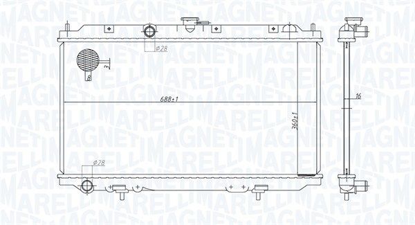 350213176200 MAGNETI MARELLI Радиатор, охлаждение двигателя