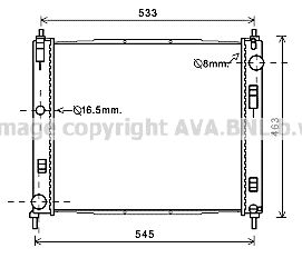 DN2385 AVA QUALITY COOLING Радиатор, охлаждение двигателя