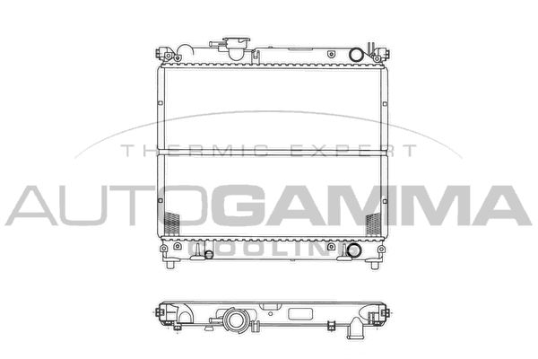 102341 AUTOGAMMA Радиатор, охлаждение двигателя