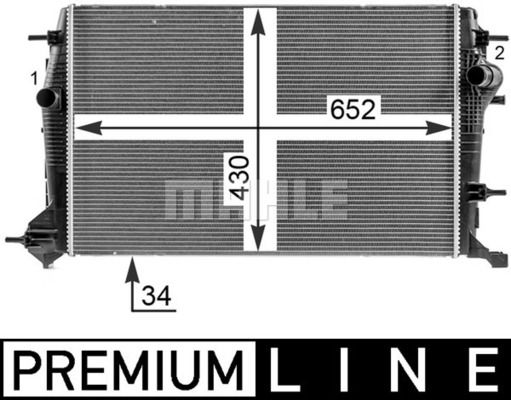 WG2183342 WILMINK GROUP Радиатор, охлаждение двигателя