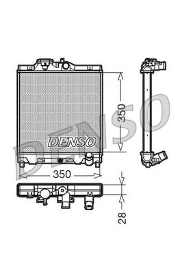 DRM40004 DENSO Радиатор, охлаждение двигателя