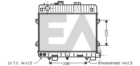 31R07028 EACLIMA Радиатор, охлаждение двигателя