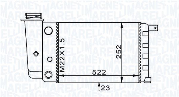 350213101000 MAGNETI MARELLI Радиатор, охлаждение двигателя