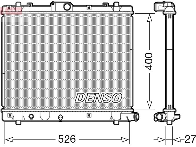 DRM47036 DENSO Радиатор, охлаждение двигателя