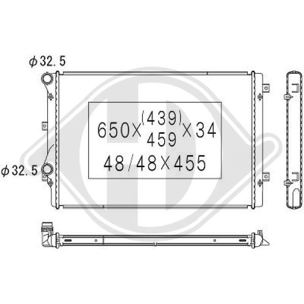 DCM3442 DIEDERICHS Радиатор, охлаждение двигателя