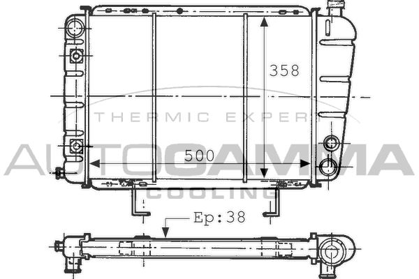100797 AUTOGAMMA Радиатор, охлаждение двигателя