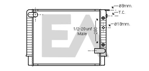 31R78016 EACLIMA Радиатор, охлаждение двигателя