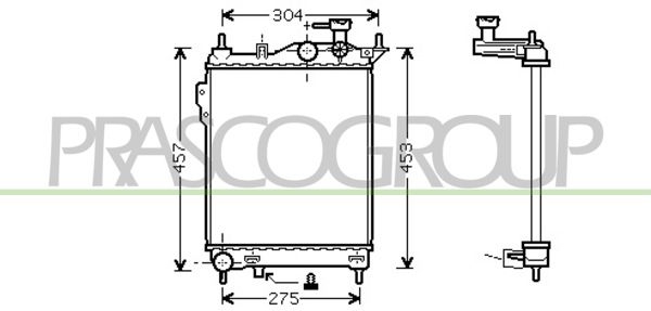 HN330R001 PRASCO Радиатор, охлаждение двигателя