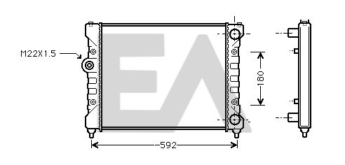 31R67011 EACLIMA Радиатор, охлаждение двигателя