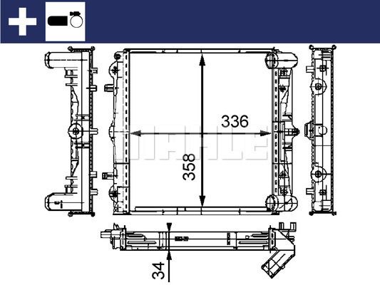 CR383000S MAHLE Радиатор, охлаждение двигателя