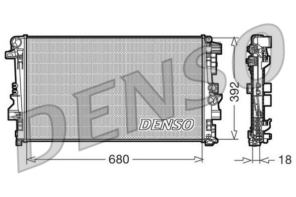 DRM17012 DENSO Радиатор, охлаждение двигателя