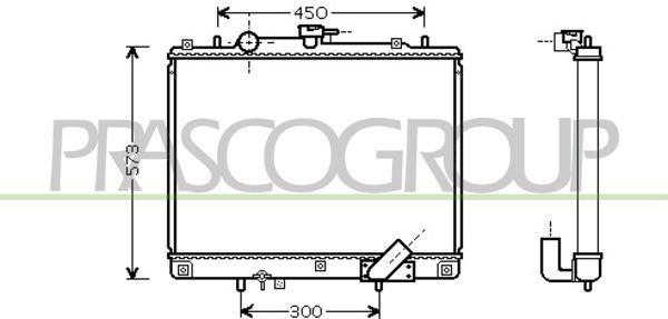 MB817R001 PRASCO Радиатор, охлаждение двигателя