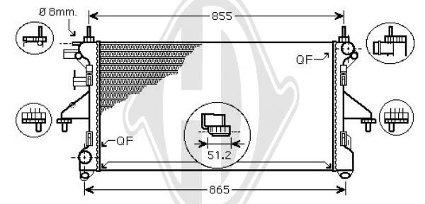 DCM2004 DIEDERICHS Радиатор, охлаждение двигателя