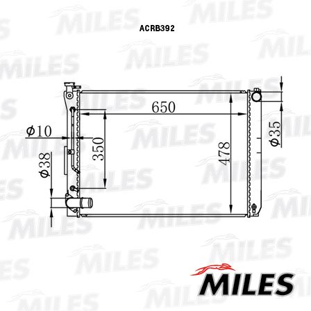 ACRB392 MILES Радиатор, охлаждение двигателя