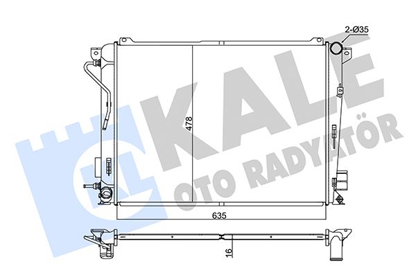 347815 KALE OTO RADYATÖR Радиатор, охлаждение двигателя