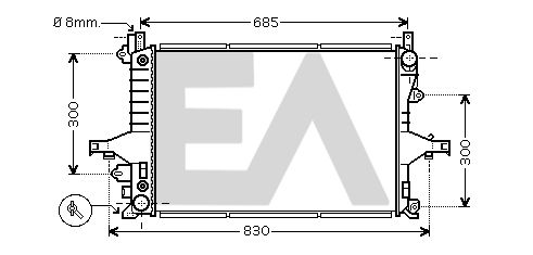 31R78031 EACLIMA Радиатор, охлаждение двигателя