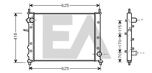 31R25098 EACLIMA Радиатор, охлаждение двигателя