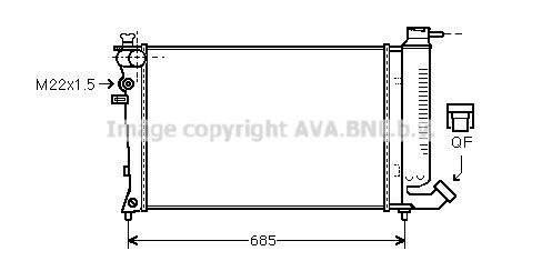 CN2123 AVA QUALITY COOLING Радиатор, охлаждение двигателя