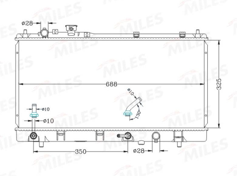 ACRB254 MILES Радиатор, охлаждение двигателя